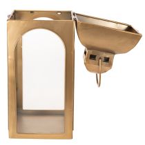 Prodotto Lanterna in metallo, vetro, metallo effetto ottone, altezza 50 cm, set da 2