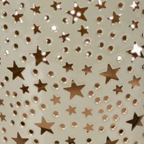 Prodotto Lanterna con motivo a stelle, in metallo, verde, 31 cm