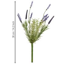 Prodotto Decorazione artificiale alla lavanda Mazzo di piante artificiali viola 36 cm