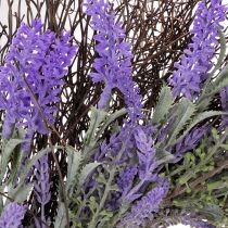 Prodotto Ghirlanda artificiale di lavanda per la primavera, decorazione per la porta, ghirlanda decorativa per l'ingresso, 60 cm