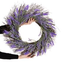 Prodotto Corona di lavanda per la primavera, decorazione per porte, elemento decorativo per l'ingresso, 60 cm