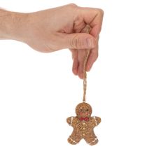 Prodotto Decorazioni pendenti, statuine artificiali di pan di zenzero, 7 cm, 3 pezzi