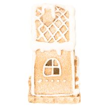 Prodotto Portacandele a forma di casetta di pan di zenzero, da appoggio e decorativo, 13 cm