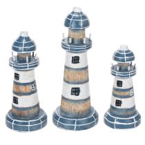 Prodotto Decorazione a forma di faro, stile marittimo, per soggiorno e terrazzo, 20 cm, set da 3.