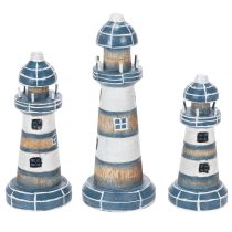 Prodotto Decorazione a forma di faro, stile marittimo, per soggiorno e terrazzo, 20 cm, set da 3.