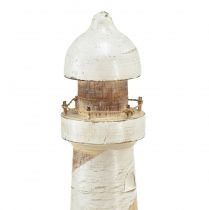 Prodotto Faro in legno decorazione marittima bianco naturale Ø10,5 cm H28,5 cm