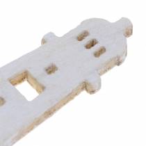 Prodotto Decorazione a dispersione faro in legno naturale 4 cm 72 pz