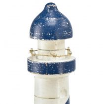 Prodotto Decorazione da tavolo faro marittimo blu bianco Ø10,5 cm H28,5 cm