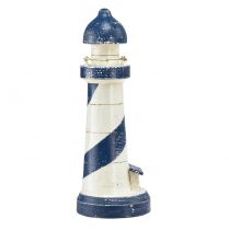 Prodotto Decorazione da tavolo faro marittimo blu bianco Ø10,5 cm H28,5 cm