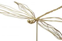 Prodotto Spina fiore decorativa in metallo libellula oro estivo L28 cm 2 pezzi