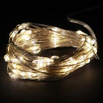 Prodotto Luci fatate 50 micro LED bianco caldo con timer per batteria 6 pezzi