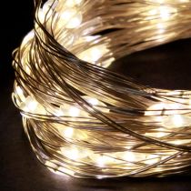 Prodotto Luci fatate 50 micro LED bianco caldo con timer per batteria 6 pezzi