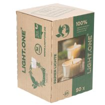 Prodotto Tealight in custodia di carta per occasioni festive e momenti suggestivi Light One 4cm 50 pezzi