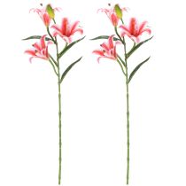 Prodotto Giglio artificiale per una decorazione elegante del soggiorno e un aspetto realistico, 67 cm, 2 pezzi
