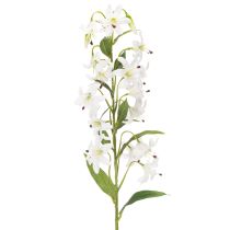 Prodotto Giglio bianco artificiale con lungo ramo fiorito, decorativo, 80 cm