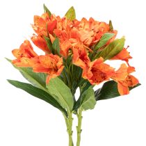 Prodotto Fiori artificiali di Alstroemeria arancione, decorazione per bouquet artificiale, 75 cm, 3 pezzi