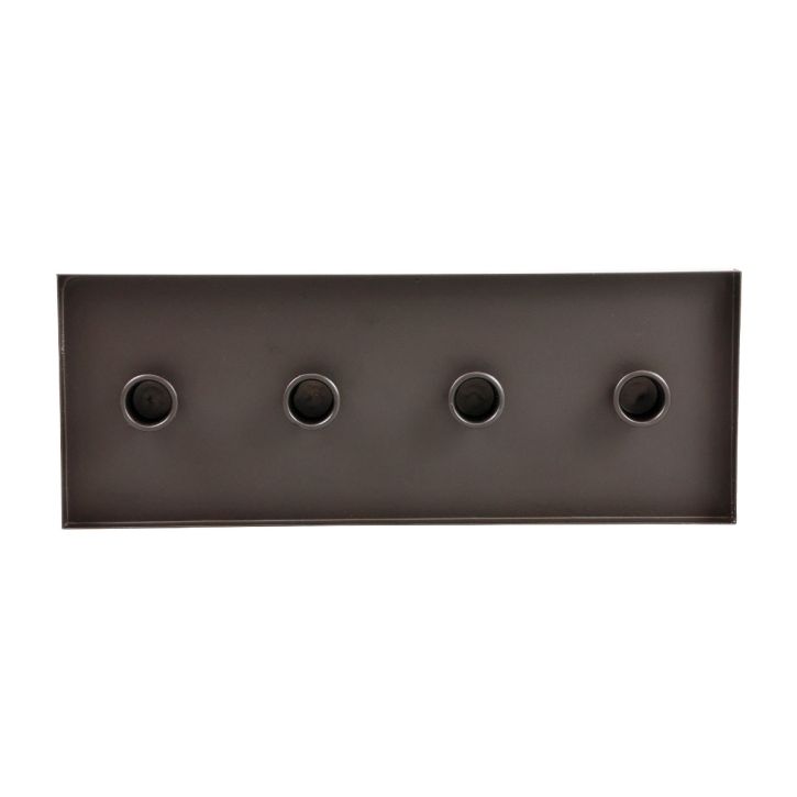 Portacandele in metallo nero portacandele 35x13x2cm