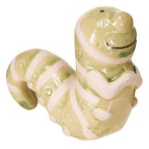 Prodotto Divertente decorazione a forma di verme in ceramica, bruco, decorazione appesa, vaso 9x6cm, 2 pezzi
