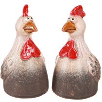 Prodotto Divertente pollo decorazione in ceramica pollo in ceramica Pasqua 13,5 cm 2 pz
