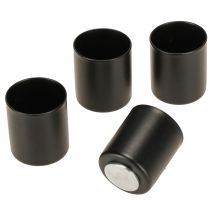 Prodotto Portacandele magnetico, metallo nero, H3cm, 4 pezzi