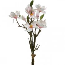 Rami di magnolia artificiale Fiori artificiali rosa H40cm 4 pezzi in mazzetto