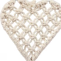 Prodotto Ciondolo decorativo macramè appendiabiti decorativo cuore 17×65 cm