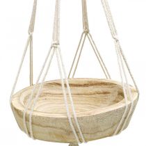 Prodotto Cesto sospeso in macramè ciotola decorativa in stile boho Ø23cm H90cm