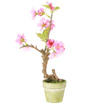 Prodotto Mandorlo artificiale in vaso con fiori rosa H28cm