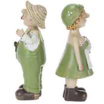Prodotto Statuette decorative raffiguranti una coppia di contadini, divertenti decorazioni per il soggiorno e per l'estate, 17 cm, 2 pezzi.
