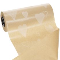 Prodotto Carta per decorazioni floreali 25 cm 100 m cuori naturali – Carta per fioristi resistente all'umidità