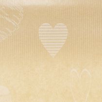 Prodotto Carta per decorazioni floreali 25 cm 100 m cuori naturali – Carta per fioristi resistente all'umidità