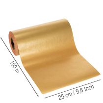 Prodotto Rotolo di carta per decorazioni floreali, oro/rosso, 25 cm x 100 m, forniture per fioristi