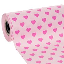 Prodotto Carta per polsini con motivo a cuore, rosa, 25 cm, 100 m