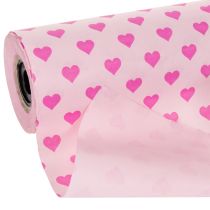 Prodotto Carta per polsini con motivo a cuore, rosa, 25 cm, 100 m