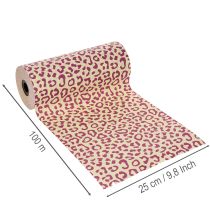 Prodotto Carta per polsini, stampa leopardata, viola, 25 cm, 100 m