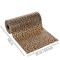 Prodotto Carta da regalo, fantasia leopardata, rotolo da 25 cm, 100 m, ideale per confezioni regalo.