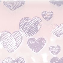 Prodotto Carta da regalo floreale con motivi a cuore per creazioni floreali decorative, 25 cm x 25 m