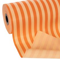 Prodotto Rotolo di carta per polsini, a righe arancioni, 25 cm x 100 m