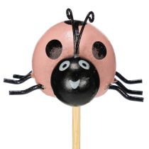 Prodotto Statuette decorative a forma di coccinella per vasi e composizioni floreali primaverili, 32 cm, 8 pezzi