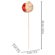 Prodotto Picchetti da giardino a forma di coccinella, elemento decorativo per la decorazione del giardino, 25 cm, 4 pezzi