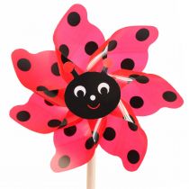 Coccinella Girandola Decorazione da giardino Mulino a vento Rosso Ø16,5cm
