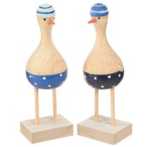 Prodotto Gabbiani marittimi decorativi in legno blu blu scuro H14cm 6 pz