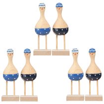 Prodotto Gabbiani marittimi decorativi in legno blu blu scuro H14cm 6 pz