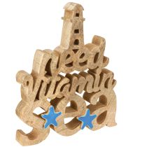 Prodotto Decorazione in legno marittimo “Ho bisogno di vitamina mare” legno di mango 27×33cm