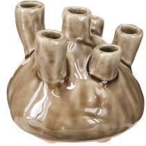 Prodotto Vaso in ceramica marittima effetto corallo marrone Ø11,5cm H10cm