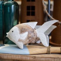 Prodotto Decorazione marittima pesce legno pesce legno shabby chic 17×8cm