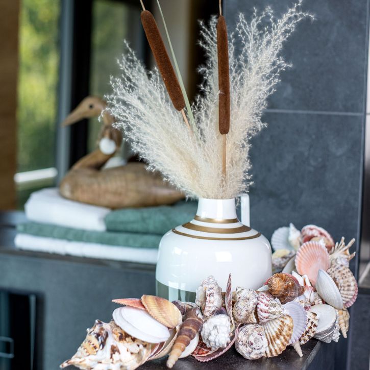 Decorazione marittima da appendere conchiglie e lumache di mare 82 cm