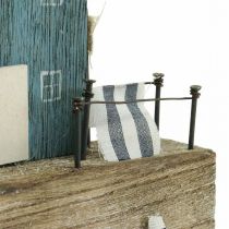 Decorazione marittima in legno lungomare porto Shabby Chic H25.5cm