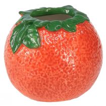 Vaso da fiori decorativo arancione mediterraneo in ceramica Ø9 cm