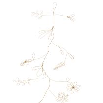 Prodotto Ghirlanda decorativa floreale in metallo, filo per ghirlanda di fiori, decorazione estiva, decorazione da parete, oro, 110 cm